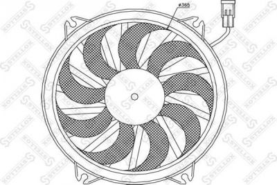 Stellox 29-99370-SX вентилятор, охлаждение двигателя на PEUGEOT 607 (9D, 9U)
