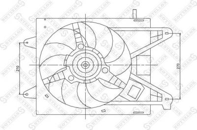 Stellox 29-99372-SX вентилятор, охлаждение двигателя на FIAT MULTIPLA (186)