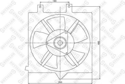 Stellox 29-99423-SX вентилятор, охлаждение двигателя на NISSAN PRIMERA Traveller (WP11)