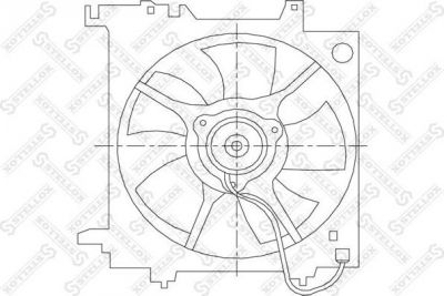 Stellox 29-99425-SX вентилятор, охлаждение двигателя на SUBARU LEGACY III универсал (BE, BH)