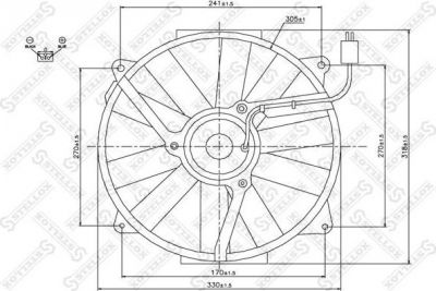 Stellox 29-99431-SX вентилятор, охлаждение двигателя на MERCEDES-BENZ S-CLASS (W140)