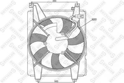 Stellox 29-99441-SX вентилятор, охлаждение двигателя на HYUNDAI SONATA IV (EF)