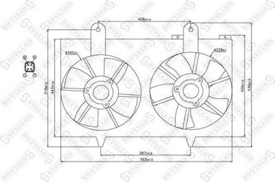 Stellox 29-99447-SX вентилятор, охлаждение двигателя на NISSAN MURANO (Z50)