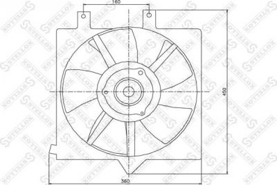 Stellox 29-99451-SX вентилятор, охлаждение двигателя на NISSAN PRIMERA Traveller (WP11)