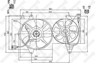 Stellox 29-99456-SX вентилятор, охлаждение двигателя на VOLVO V40 универсал (VW)