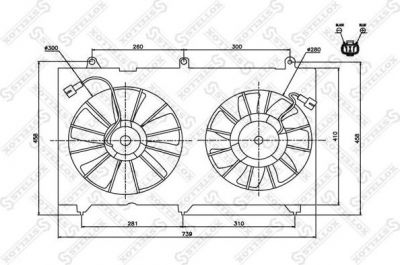 Stellox 29-99462-SX вентилятор, охлаждение двигателя на HONDA ACCORD VII Tourer (CM)