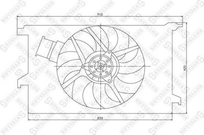 STELLOX 29-99271-SX вентилятор охлаждения! Opel Vectra C 1.6/1.8/2.2 02> (2999271SX)