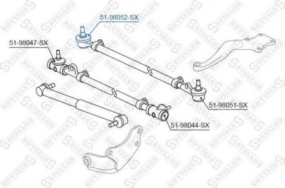 Stellox 51-98052-SX наконечник поперечной рулевой тяги на TOYOTA LAND CRUISER (_J6_)