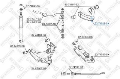 Stellox 52-74023-SX несущий / направляющий шарнир на NISSAN PICK UP III (D22)