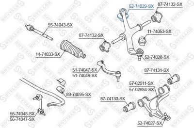 Stellox 52-74029-SX несущий / направляющий шарнир на OPEL MOVANO Combi (J9)