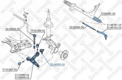 STELLOX 52-06993-SX опора шаровая! Citroen Jumper/Peugeot Boxer 06> (5206993SX)