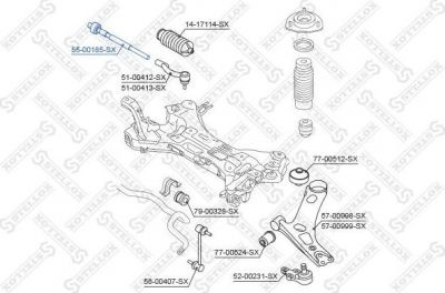 Stellox 55-00185-SX осевой шарнир, рулевая тяга на KIA SPORTAGE (SL)