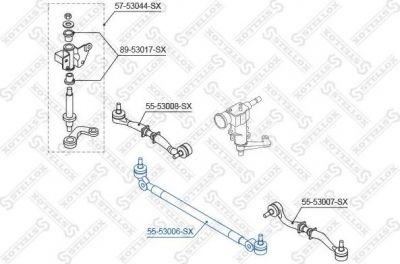 Stellox 55-53006-SX осевой шарнир, рулевая тяга на KIA RETONA (CE)