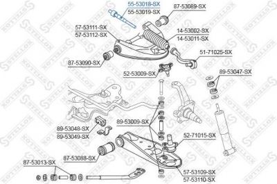 Stellox 55-53018-SX осевой шарнир, рулевая тяга на MAZDA E-SERIE фургон (SR2)