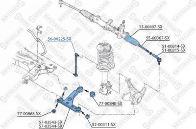 Stellox 56-00225-SX тяга / стойка, стабилизатор на FIAT QUBO (225)