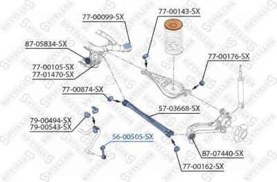 Stellox 56-00505-SX тяга / стойка, стабилизатор на 3 купе (E46)