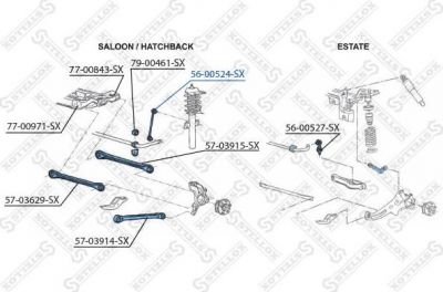 Stellox 56-00524-SX тяга / стойка, стабилизатор на FORD MONDEO III (B5Y)
