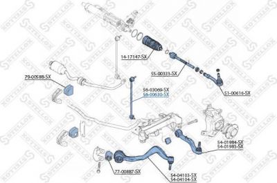 Stellox 56-00630-SX тяга / стойка, стабилизатор на 7 (E65, E66, E67)