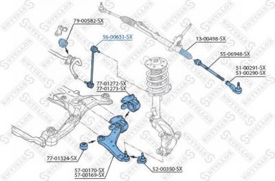 Stellox 56-00631-SX тяга / стойка, стабилизатор на VOLVO S80 II (AS)