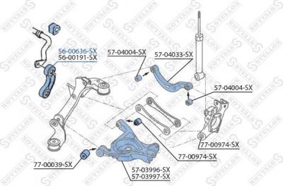 Stellox 56-00636-SX тяга / стойка, стабилизатор на AUDI A6 Allroad (4FH, C6)