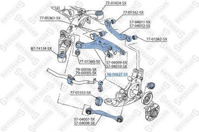 Stellox 56-00637-SX тяга / стойка, стабилизатор на AUDI Q5 (8R)