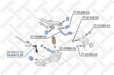 Stellox 56-00674-SX тяга / стойка, стабилизатор на ALFA ROMEO SPIDER (939_, 939)