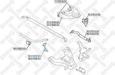 Stellox 56-51019-SX тяга / стойка, стабилизатор на HYUNDAI TERRACAN (HP)