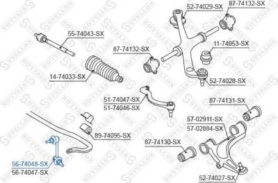 Stellox 56-74048-SX тяга / стойка, стабилизатор на NISSAN INTERSTAR c бортовой платформой/ходовая часть