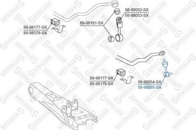 Stellox 56-98055-SX тяга / стойка, стабилизатор на TOYOTA HIACE IV автобус (LH1_)