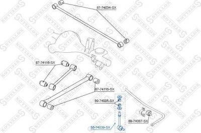 STELLOX 56-74039-SX тяга стабилизатора заднего! Nissan Terrano R50 all 97> (5674039SX)