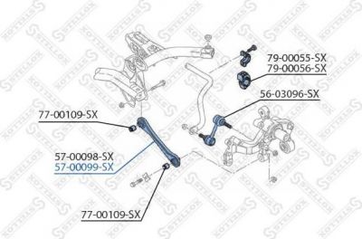 Stellox 57-00099-SX рычаг независимой подвески колеса, подвеска колеса на VW PASSAT Variant (3C5)