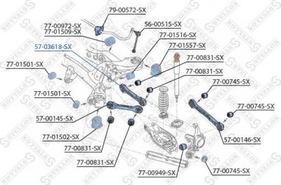 Stellox 57-03618-SX рычаг независимой подвески колеса, подвеска колеса на 3 (E90)