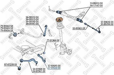 STELLOX Рычаг независимой подвески колеса, подвеска колеса (57-03644-SX)