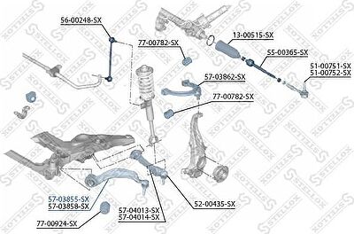 Stellox 57-03855-SX рычаг независимой подвески колеса, подвеска колеса на 5 (F10, F18)