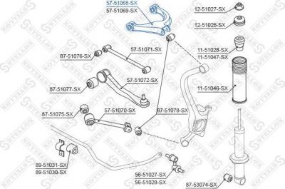 Stellox 57-51068-SX рычаг независимой подвески колеса, подвеска колеса на HYUNDAI SONATA IV (EF)