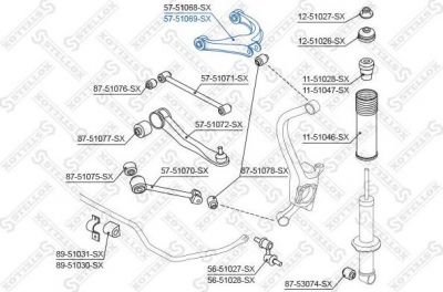 Stellox 57-51069-SX рычаг независимой подвески колеса, подвеска колеса на HYUNDAI SONATA IV (EF)