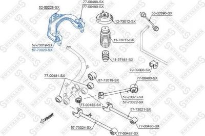 Stellox 57-73020-SX рычаг независимой подвески колеса, подвеска колеса на CHEVROLET EPICA (KL1_)