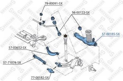 STELLOX 57-00185-SX рычаг задний нижний! Ford Focus 98-04 (5700185SX)