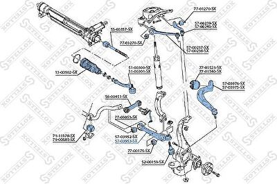 STELLOX 57-03953-SX_рычаг передний нижний правый! Audi A4/A4 Allroad/A5/A6/A7/Q5 1.8-3.2/2.0-3.0D 07> (5703953SX)