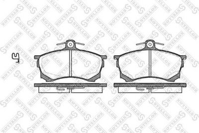 STELLOX КОМПЛЕКТ ТОРМОЗНЫХ КОЛОДОК, ДИСКОВЫЙ ТОРМОЗ (593 000B-SX)