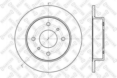 Stellox 6020-2229-SX тормозной диск на NISSAN PRIMERA (P10)