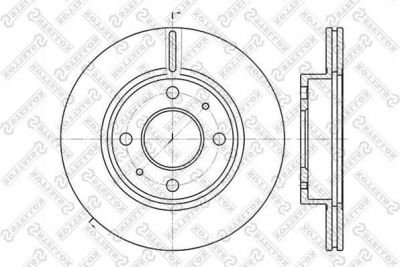 Stellox 6020-2232V-SX тормозной диск на NISSAN 100 NX (B13)