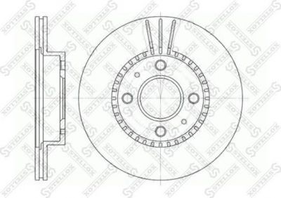 Stellox 6020-2245V-SX тормозной диск на NISSAN ALMERA I (N15)