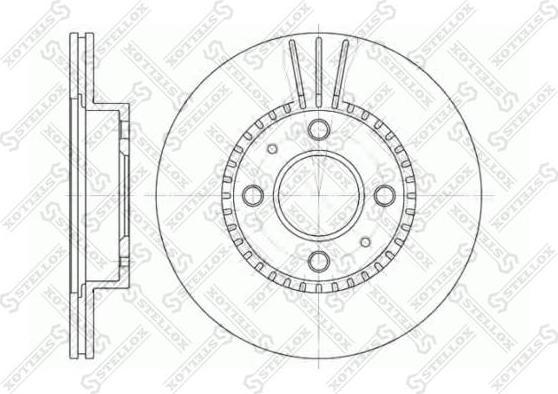Stellox 6020-2245V-SX тормозной диск на NISSAN ALMERA I (N15)