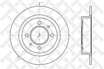 Stellox 6020-2246-SX тормозной диск на NISSAN 100 NX (B13)