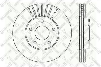 Stellox 6020-2256V-SX тормозной диск на NISSAN PRIMERA Hatchback (P12)