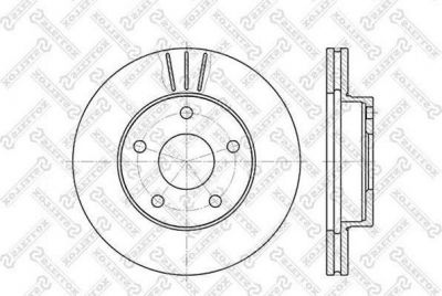 Stellox 6020-2524V-SX тормозной диск на FORD SCORPIO I (GAE, GGE)