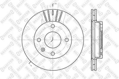 Stellox 6020-2528V-SX тормозной диск на FORD FIESTA фургон (FVD)