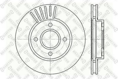 Stellox 6020-2533V-SX тормозной диск на FORD SCORPIO I (GAE, GGE)