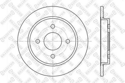 Stellox 6020-2536-SX тормозной диск на FORD SCORPIO I (GAE, GGE)